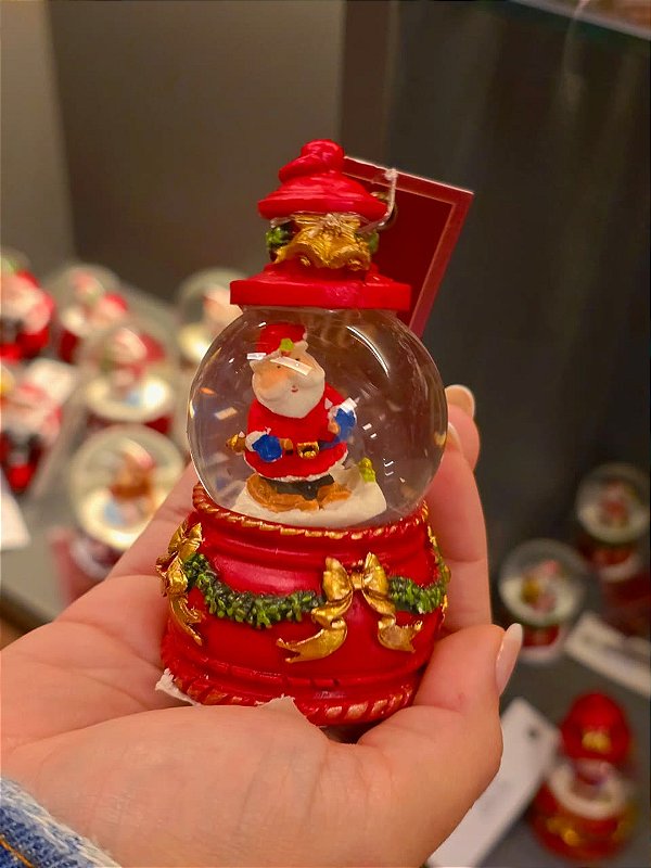 GLOBO DE NEVE VERMELHO COM PAPAI NOEL - PRÉ VENDA 2026