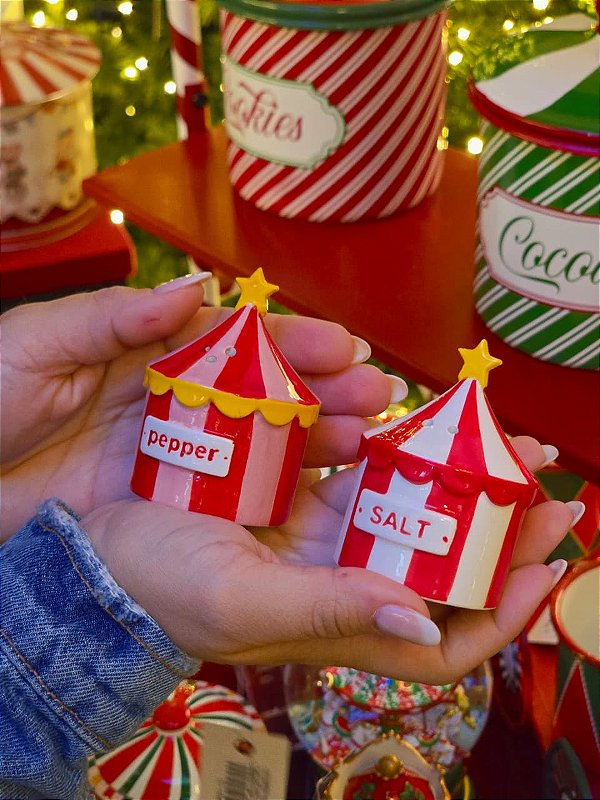 SALEIRO E PIMENTEIRO CIRCO 7CM - PRÉ VENDA 2026