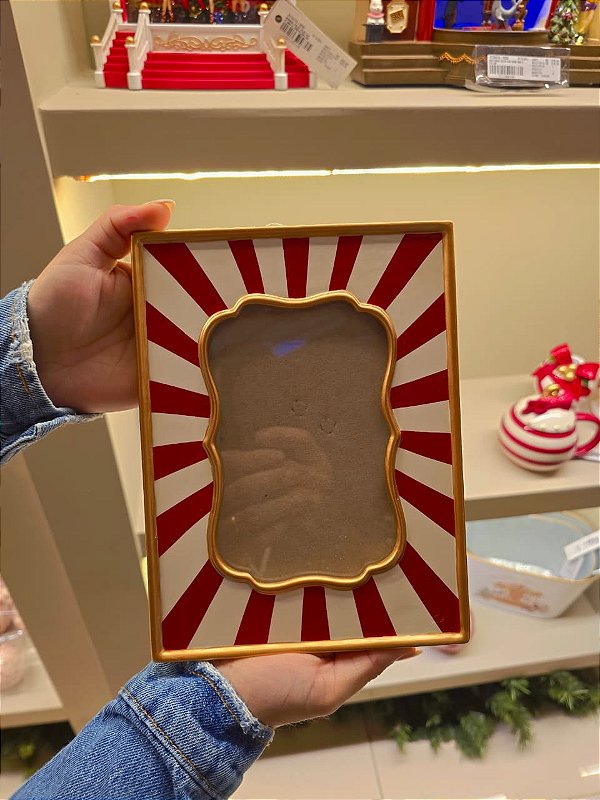 PORTA RETRATO CIRCO LISTRADO 16,7CM - PRÉ VENDA 2026