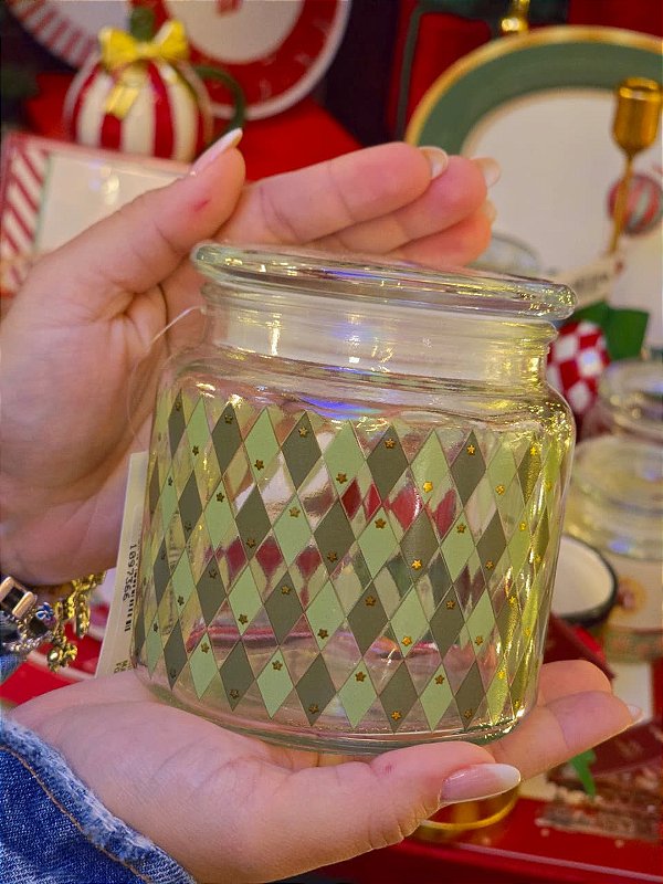 POTE DE VIDRO HERMÉTICO VERDE 500ML - PRÉ VENDA 2026