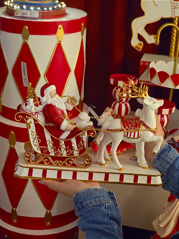 NOEL COM TRENO COM RENA VERMELHO E BRANCO - PRÉ VENDA 2026