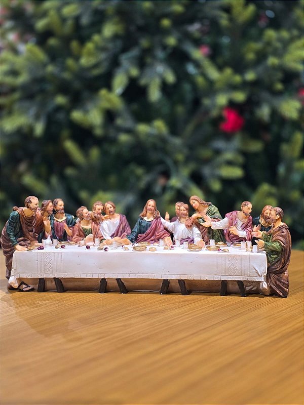 SANTA CEIA EM RESINA 36CM