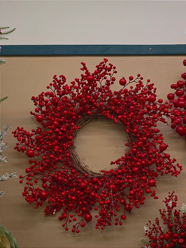 GUIRLANDA COM BERRYS 60CM - PRÉ VENDA 2026