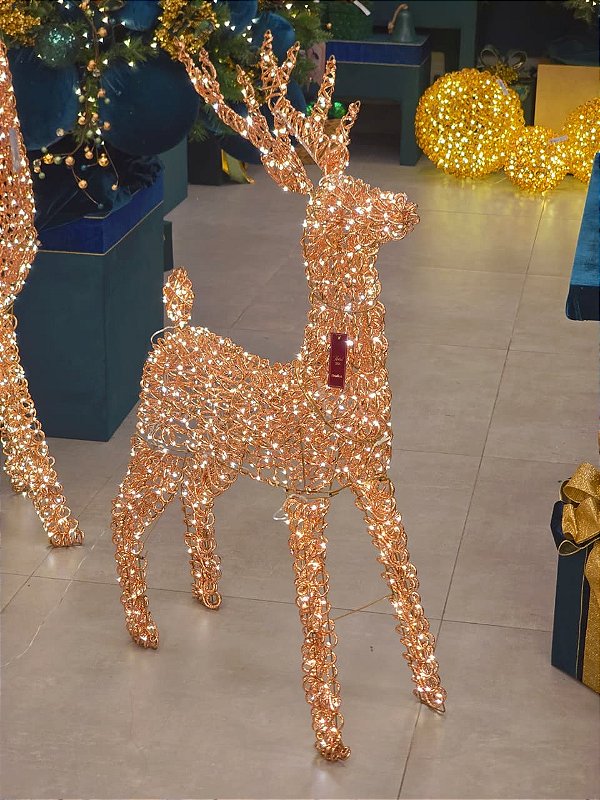 RENA EM PÉ 720 LEDS WARM 1 METRO - PRÉ VENDA 2026