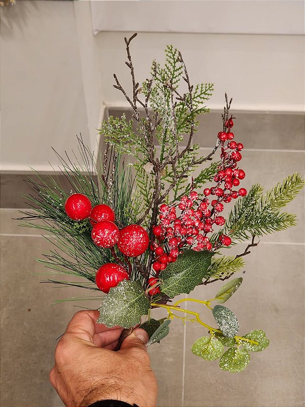 GALHO DECORATIVO BERRY 42CM - PRÉ VENDA 2026