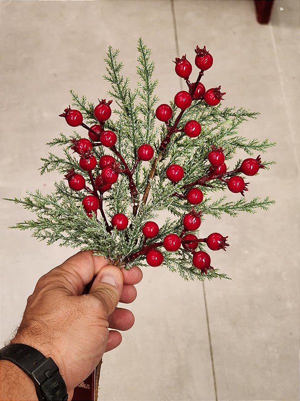 GALHO DECORATIVO BERRY 32CM - PRÉ VENDA 2026