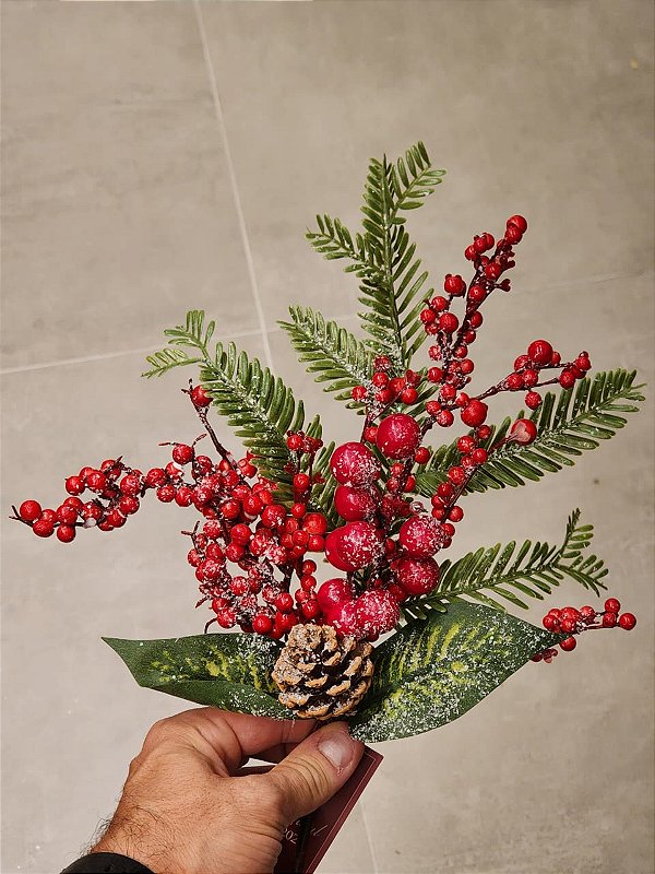 GALHO DECORATIVO MIX DE BERRY 39CM - PRÉ VENDA 2026