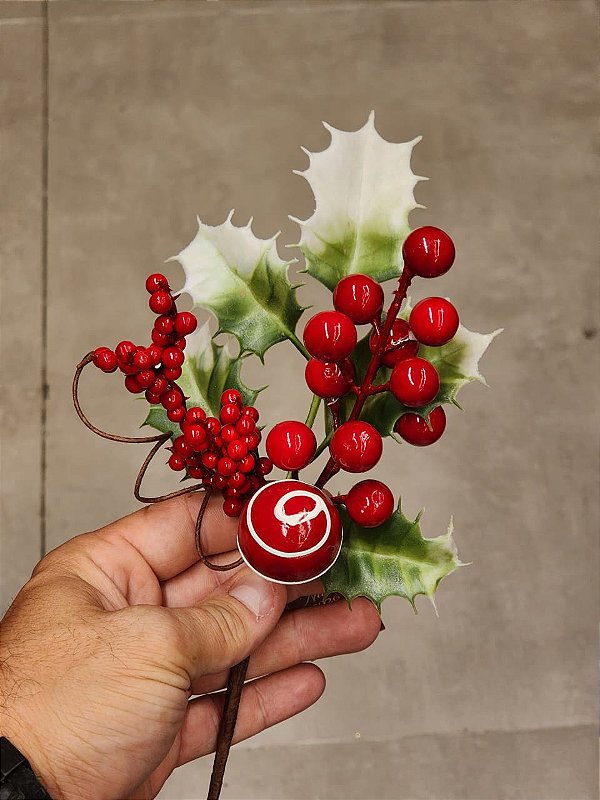 GALHO DECORATIVO BERRY 29CM - PRÉ VENDA 2026