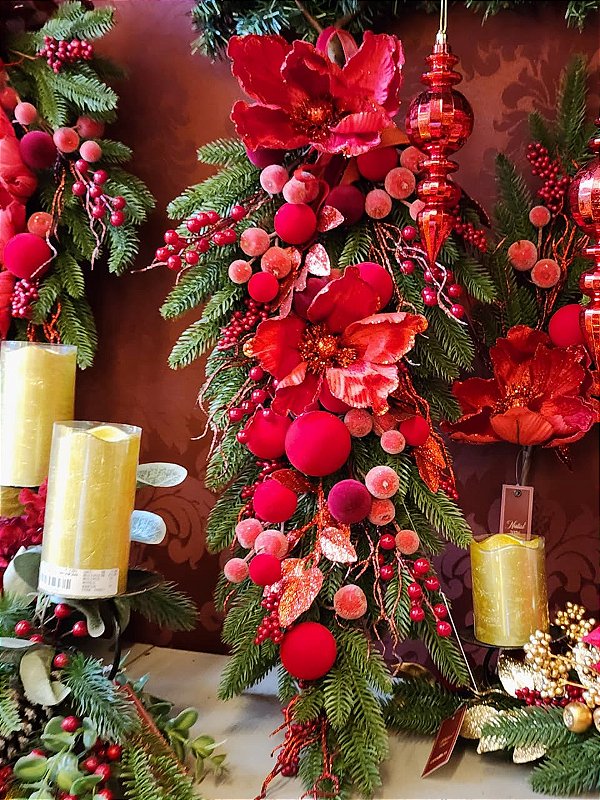 GALHO PINGENTE MIX DE BERRY E BOLAS 90CM - PRÉ VENDA 2026