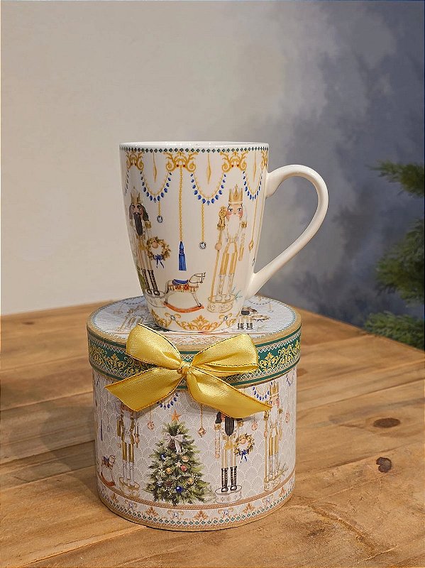 CANECA QUEBRA NOZES 340ML 10,5CM COM CAIXA DE PRESENTE