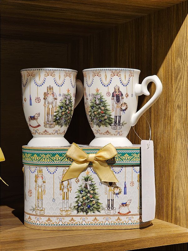 DUPLA DE CANECA QUEBRA NOZES 300ML 11CM COM CAIXA DE PRESENTE - PRÉ VENDA 2026