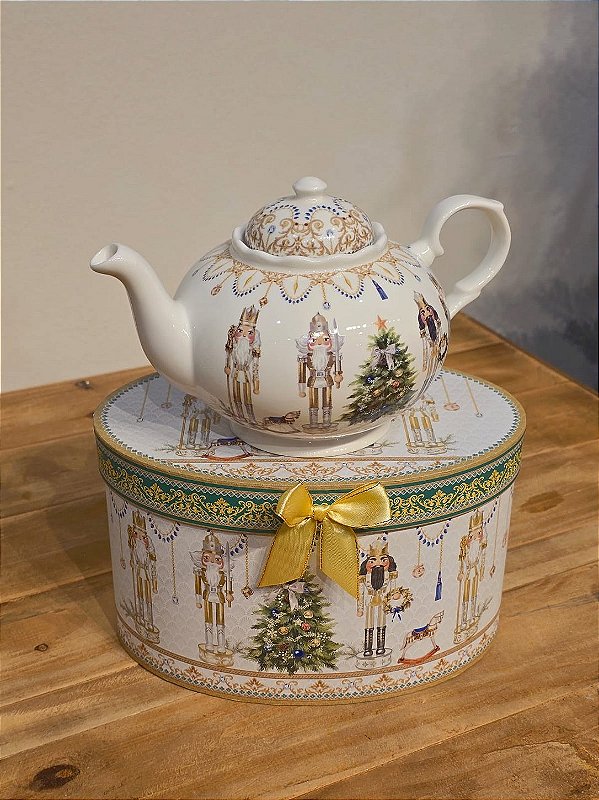 BULE DE CHÁ QUEBRA NOZES 900ML 23X14CM COM CAIXA DE PRESENTE
