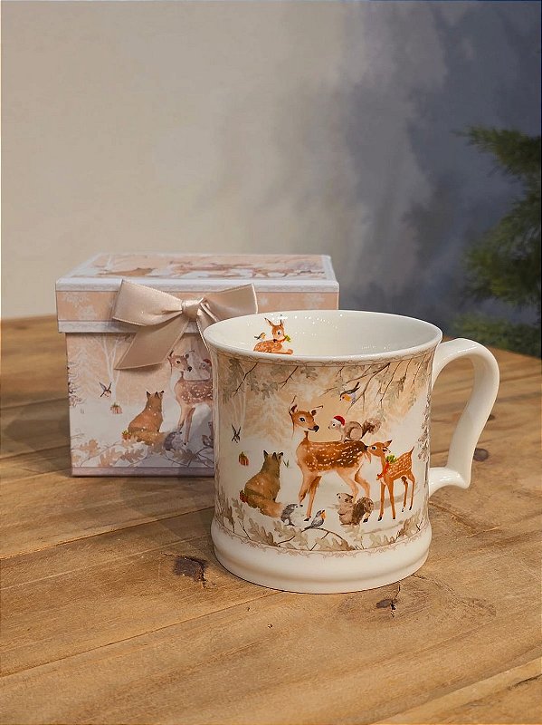 CANECA RENAS 420ML 10CM COM CAIXA DE PRESENTE