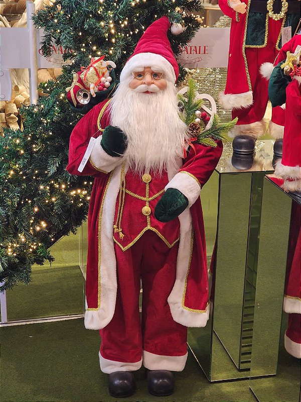 PAPAI NOEL VERMELHO EM PÉ 1,20CM - PRÉ VENDA 2026