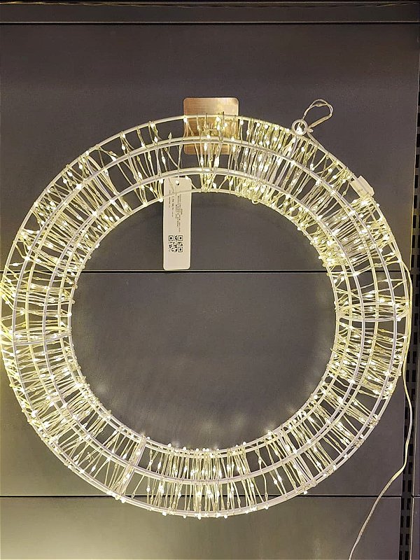 ARO DE LED ARAMADO 50CM 800 LEDS WARM USO INTERNO E EXTERNO BIVOLT - PRÉ VENDA 2026