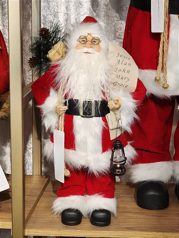 PAPAI NOEL VERMELHO COM CÍLIOS 45CM - PRÉ VENDA 2026