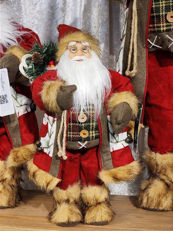PAPAI NOEL VERMELHO COM CÍLIOS 45CM - PRÉ VENDA 2026