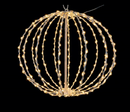 BOLA ARAMADA 144 LEDS WARM 30CM BIVOLT USO INTERNO E EXTERNO - PRÉ VENDA 2026