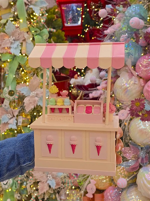 CARRINHO DE SORVETE EM RESINA CANDY 24CM - PRÉ VENDA 2026