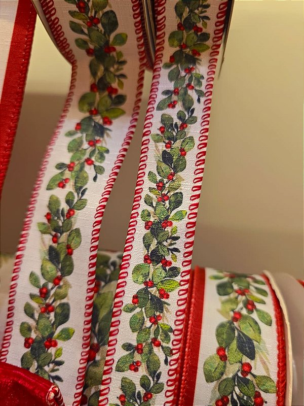 FITA ARAMADA DUPLA FACE VELUDO BERRY 2,5CM - PRÉ VENDA 2026