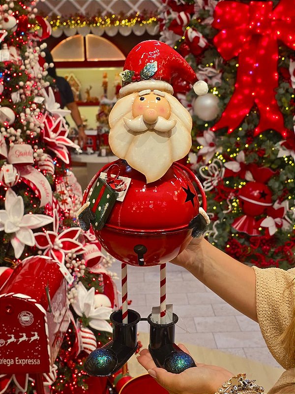 PAPAI NOEL EM METAL 45,5CM - PRÉ VENDA 2026