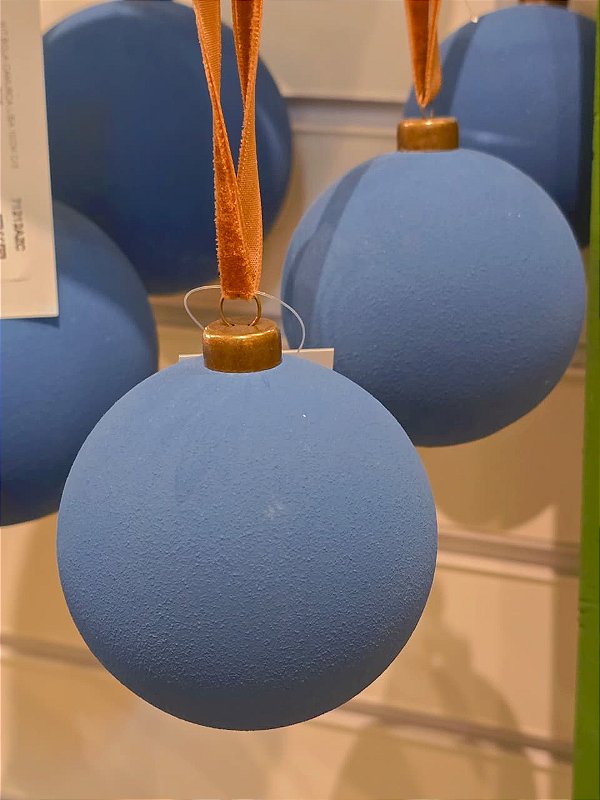 BOLA CAMURÇA AZUL 8CM COM 3 UNIDADES - PRÉ VENDA 2026