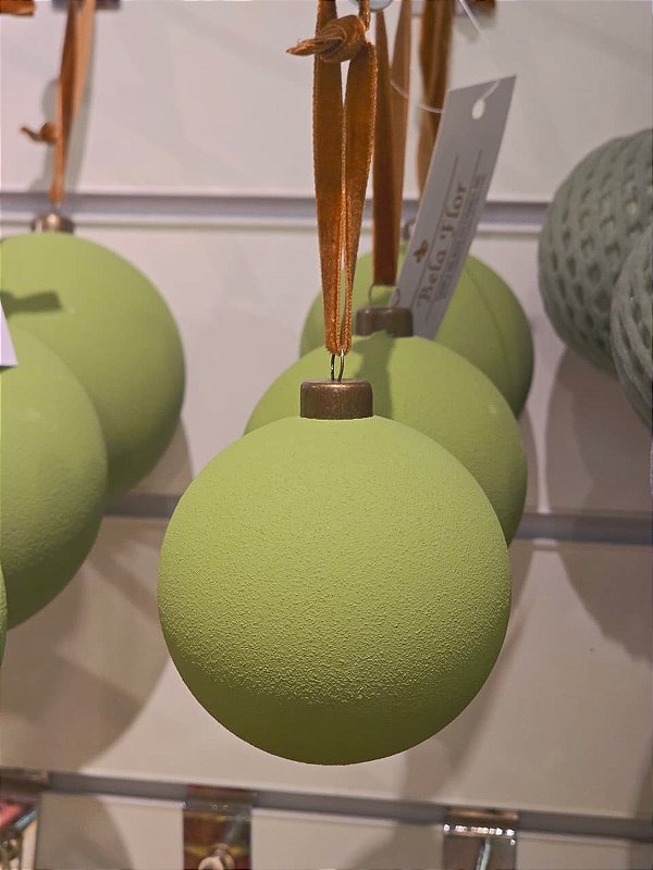 BOLA CAMURÇA VERDE 8CM COM 3 UNIDADES - PRÉ VENDA 2026