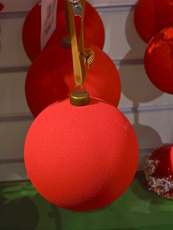 BOLA CAMURÇA VERMELHA 10CM COM 3 UNIDADES - PRÉ VENDA 2026