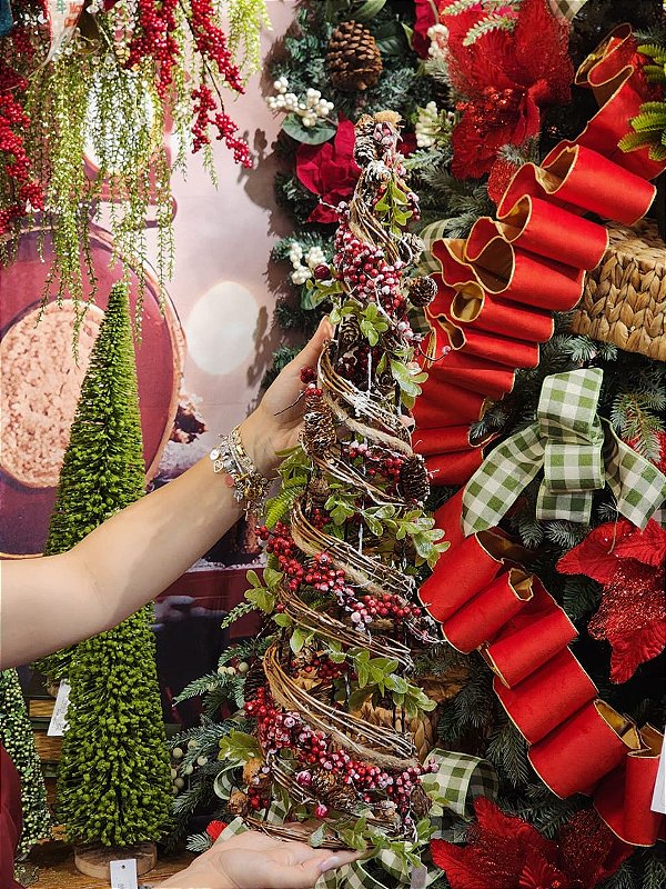 ÁRVORE CONE DECORADA 56CM - PRÉ VENDA 2026