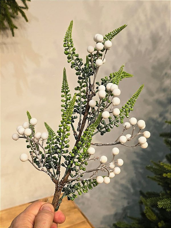 GALHO DECORATIVO FOLHAGEM 60CM