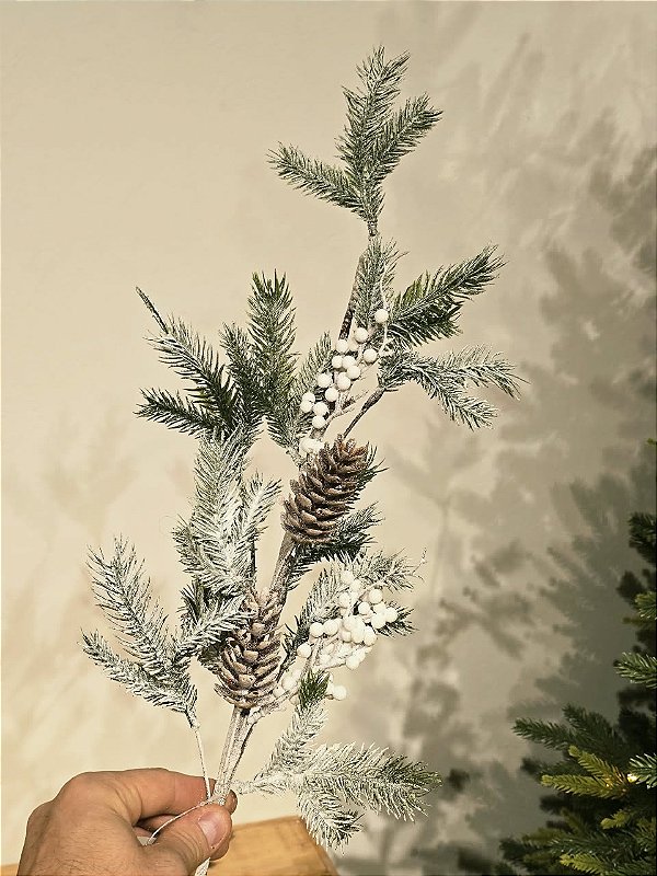 GALHO DECORATIVO NEVADO 70CM