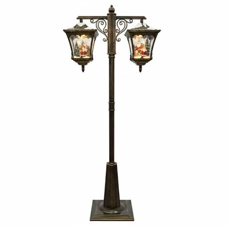 POSTE DUPLO BRONZE COM LUZ, SOM E MOVIMENTOS 1,85CM BIVOLT - PRÉ VENDA 2026