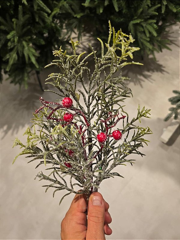 GALHO DECORATIVO BERRY 40CM - PRÉ VENDA 2026
