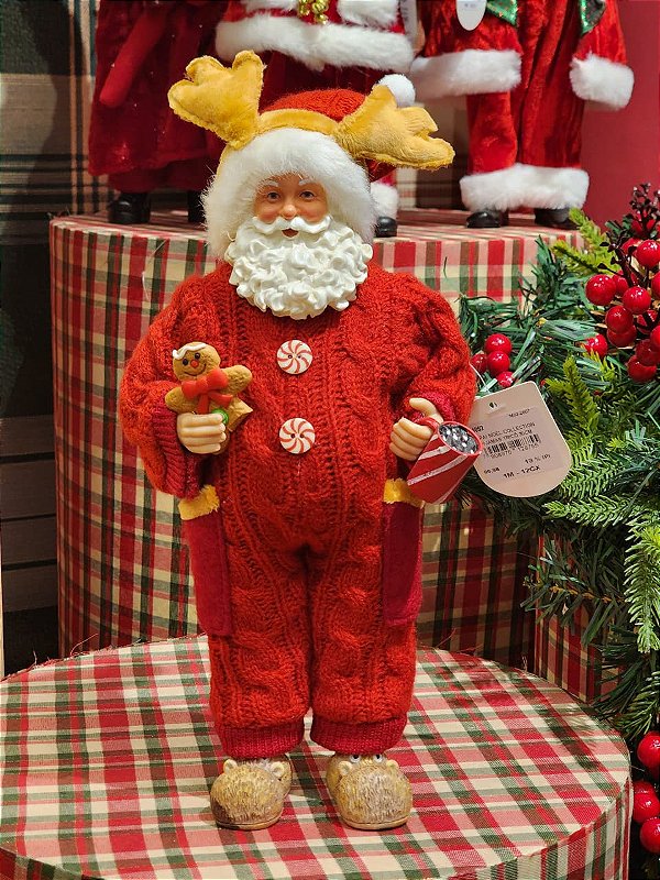 PAPAI NOEL COLECIONÁVEL DE PIJAMA TRICÔ 30CM - PRÉ VENDA 2026