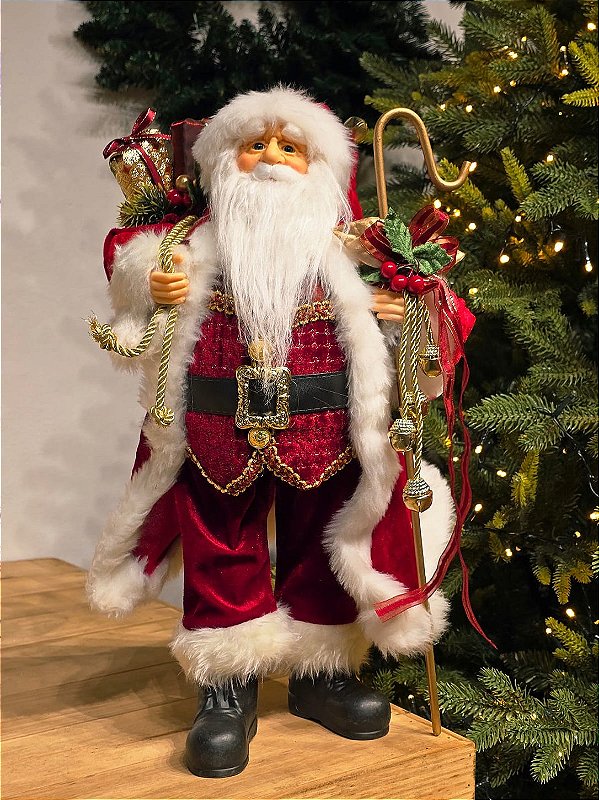 PAPAI NOEL VERMELHO KING LUXO 46CM