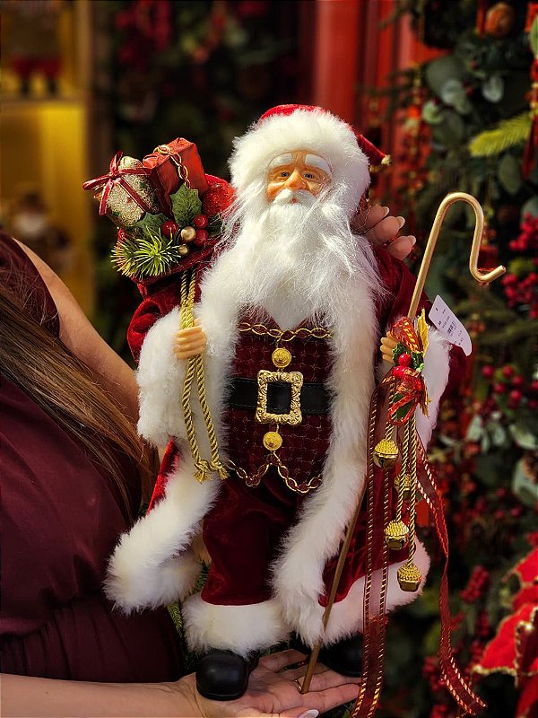 PAPAI NOEL VERMELHO KING LUXO 46CM - PRÉ VENDA 2026