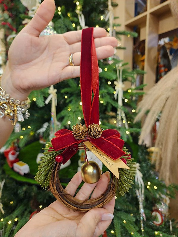 PENDENTE DECORADO FITA COM GUIRLANDA 24CM - PRÉ VENDA 2026