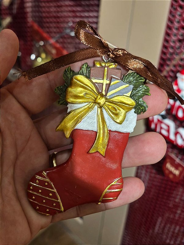 DUPLA DE PENDENTES DECORADO FIGURAS NATALINAS 9CM - PRÉ VENDA 2026