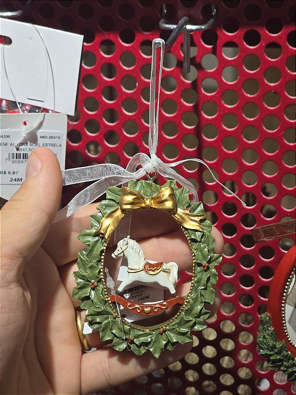 PENDENTE DECORADO CAVALINHO 9CM - PRÉ VENDA 2026