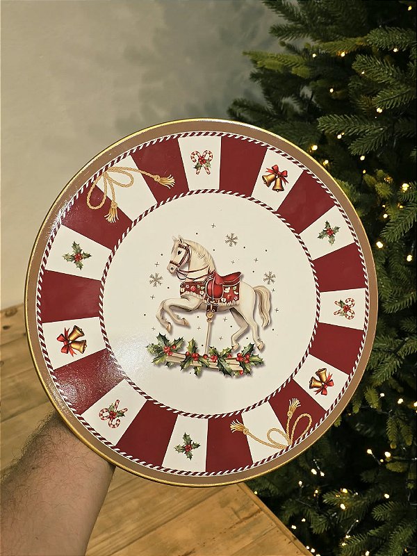 BOLEIRA DECORADA CAVALINHO 22CM