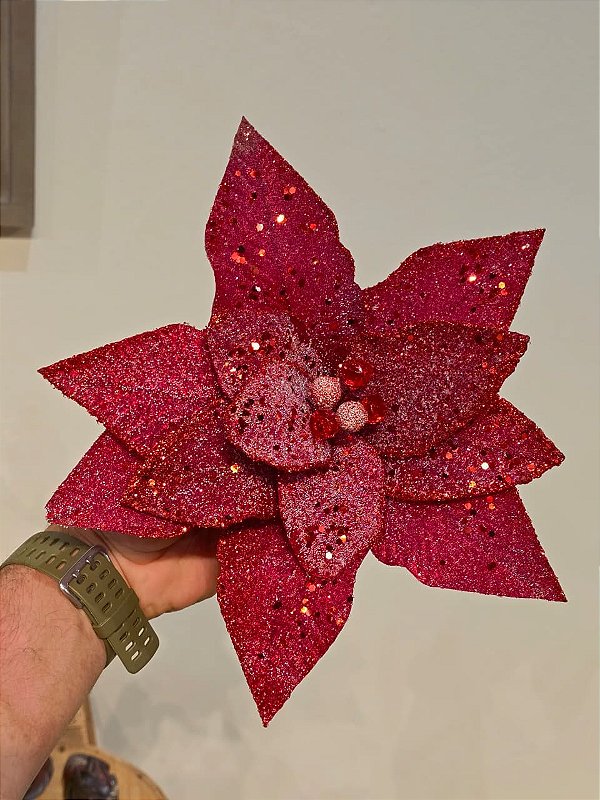 FLOR ARAMADA VERMELHA 27CM