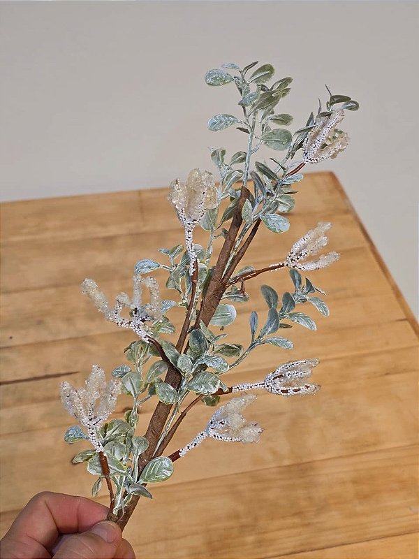 GALHO ARAMADO BRANCO NEVADO 31CM