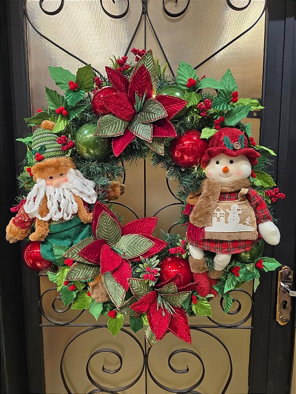 GUIRLANDA DECORADA COM BONECOS 75CM
