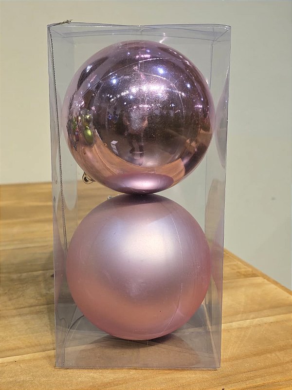 BOLA TRADICIONAL ROSA 12CM KIT COM 2 UNIDS