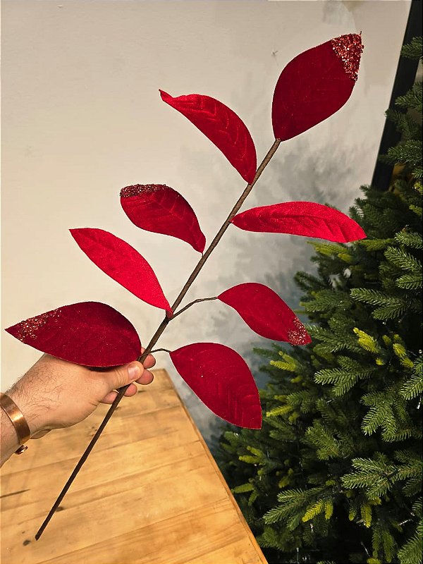 GALHO VELUDO VERMELHA 70CM