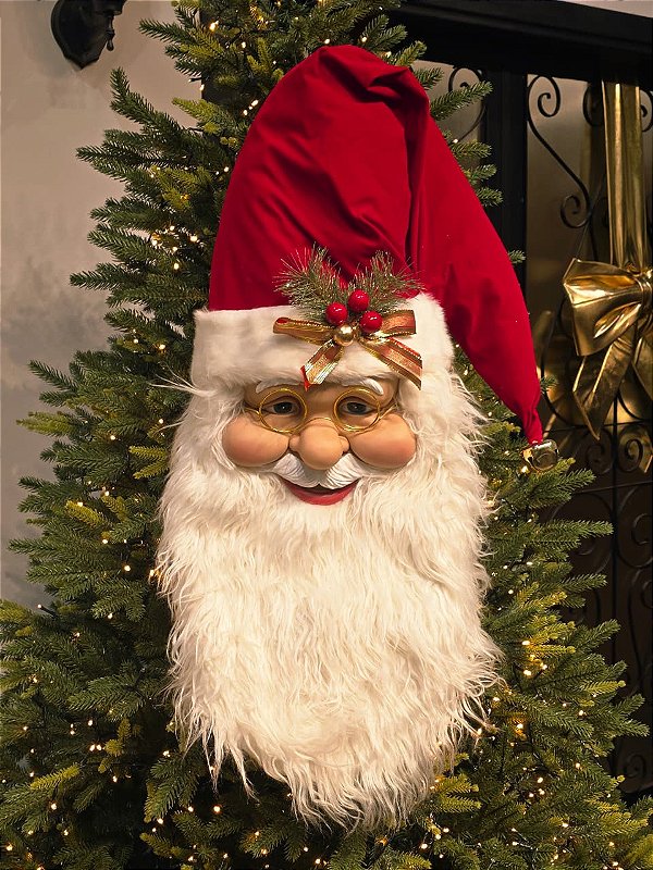 ROSTO DO PAPAI NOEL DECORATIVO 85CM