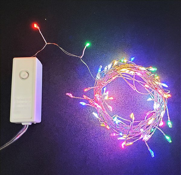PISCA FIO DE FADA PISCA 100 LEDS 4 METROS - COLORIDO