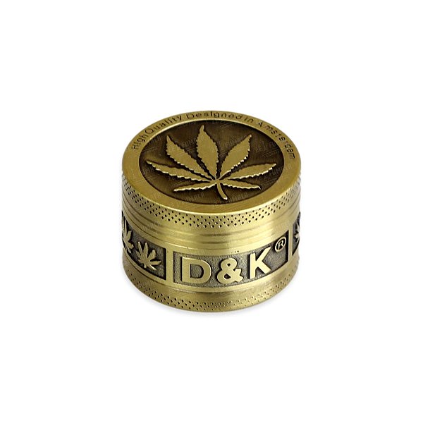 Dichavador de Metal Hemp Leaf - Dourado
