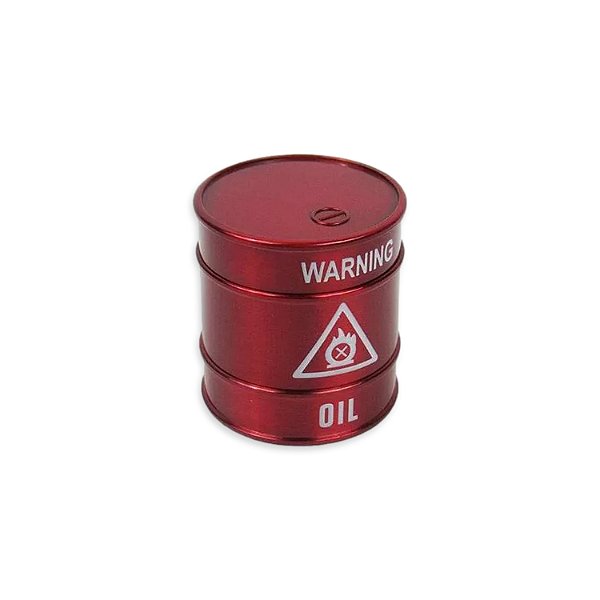 Dichavador de Metal Barril de Óleo - Vermelho