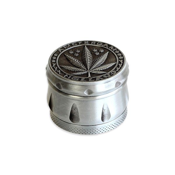 Dichavador de Metal Tambor Cannabis - Prata I